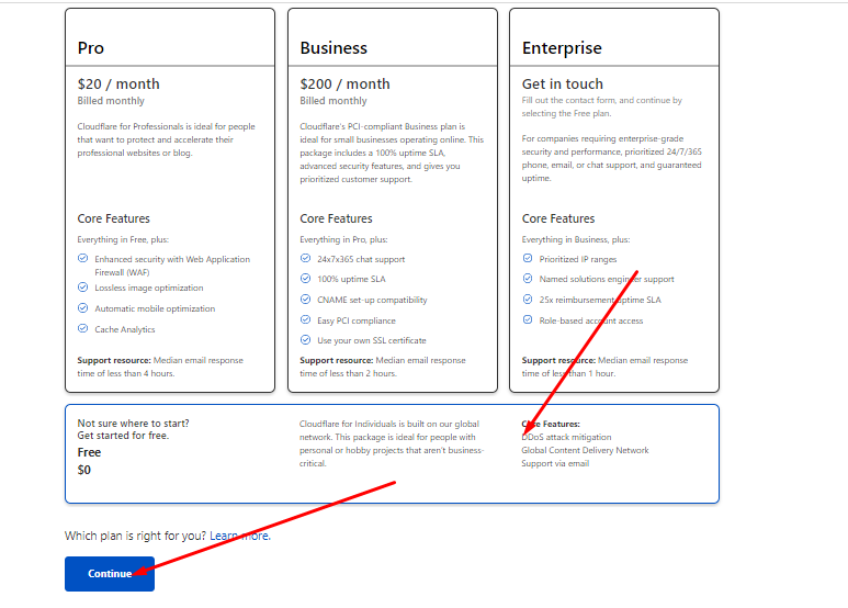 Step 3: Select your plan