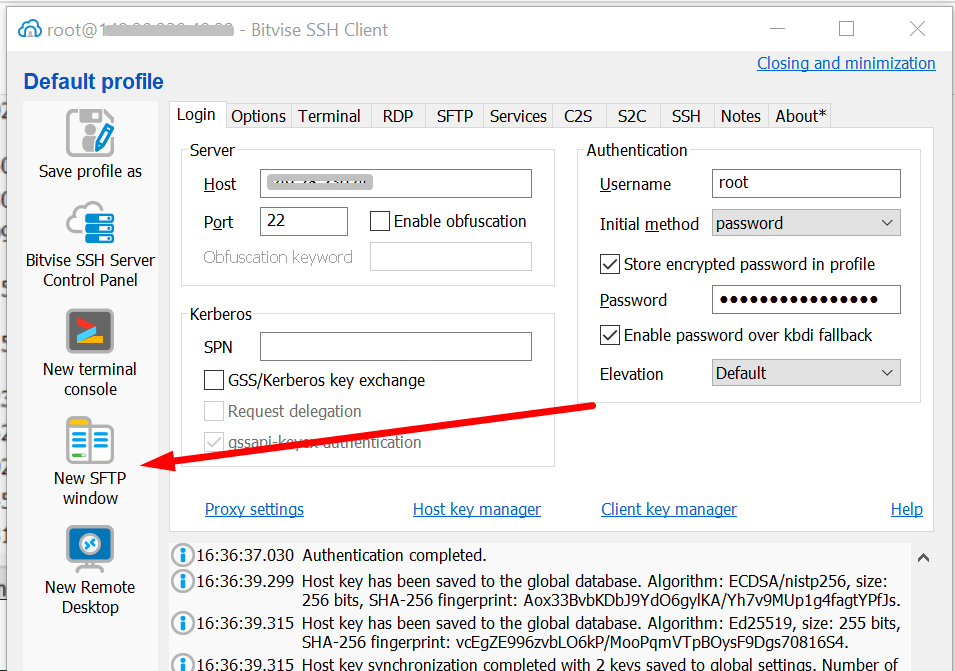 increasing the limit time for filezilla sftp server