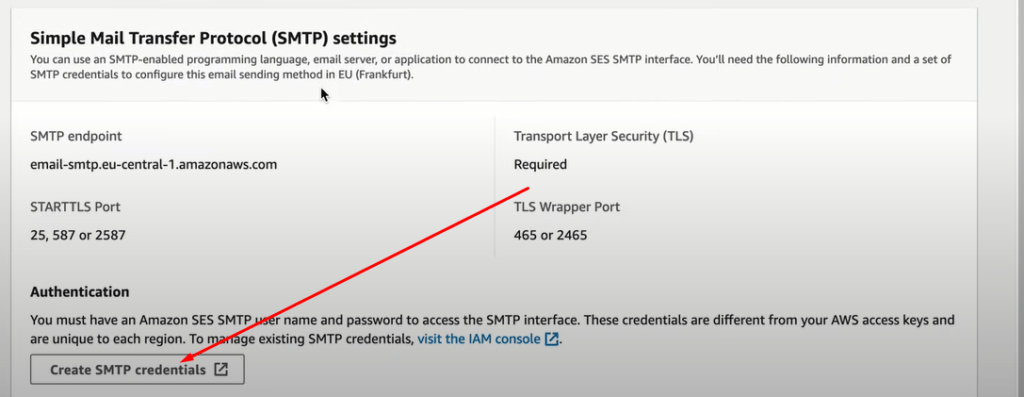 SMTP creation